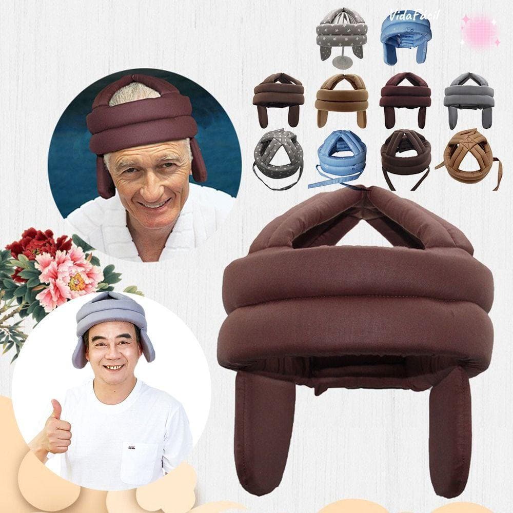 Capacete Anti-Queda Perfumado Para Idosos , Boné De Proteção De Cabeça Sênior Acolchoado Com Esponja Espessada , Algodão