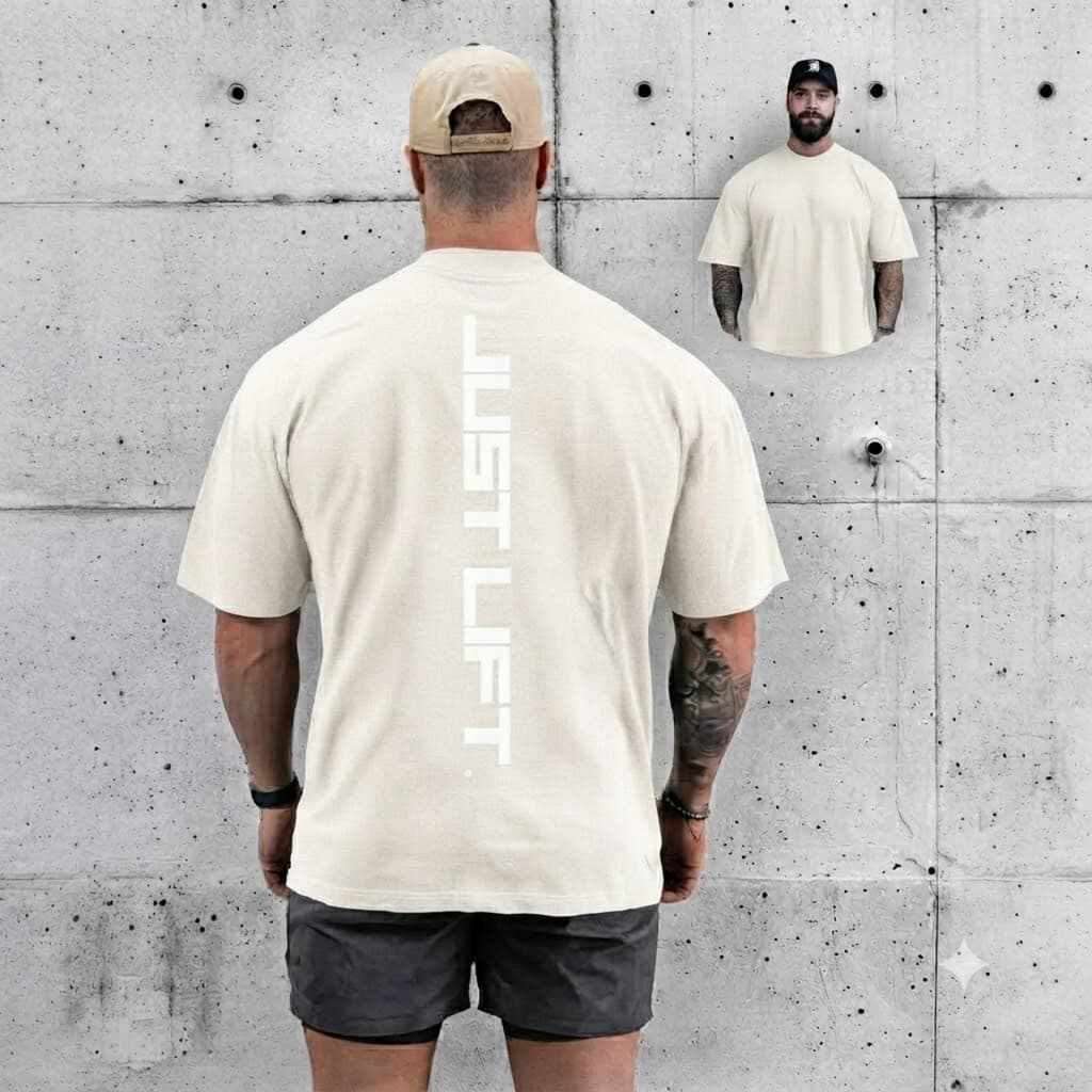 Camiseta Oversized Justlift  Academia Treino Leve Algodão