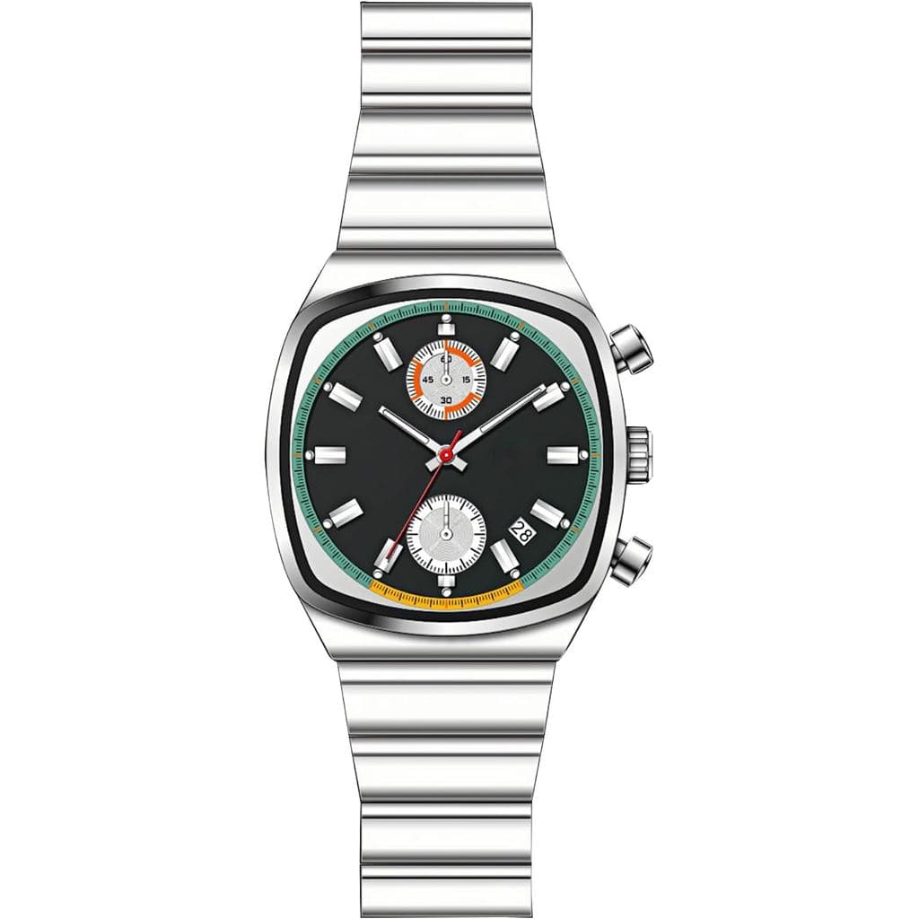 Relógio Masculino Quadrado Gosasa Fashion Business, Luminoso, à Prova d'Água, com Calendário e Cronógrafo - Elegante Rel