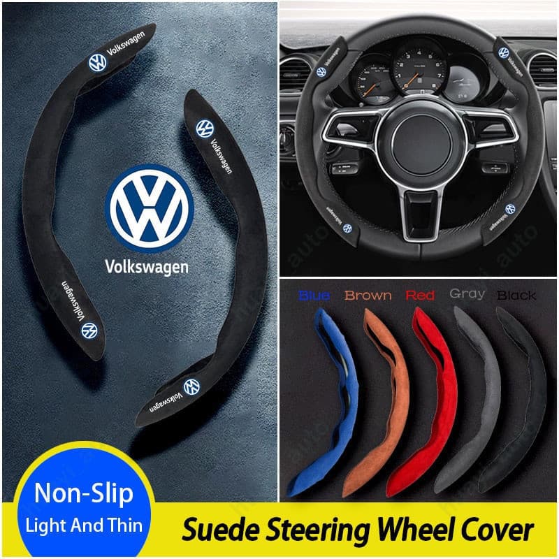 [Oferta por Tempo Limitado] Acessórios de Alta Qualidade para Capa de Volante em Camurça Volkswagen para Lavida, Sagita