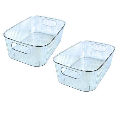Kit Com 2 Caixas de Armazenamento Decorativa Acrílico