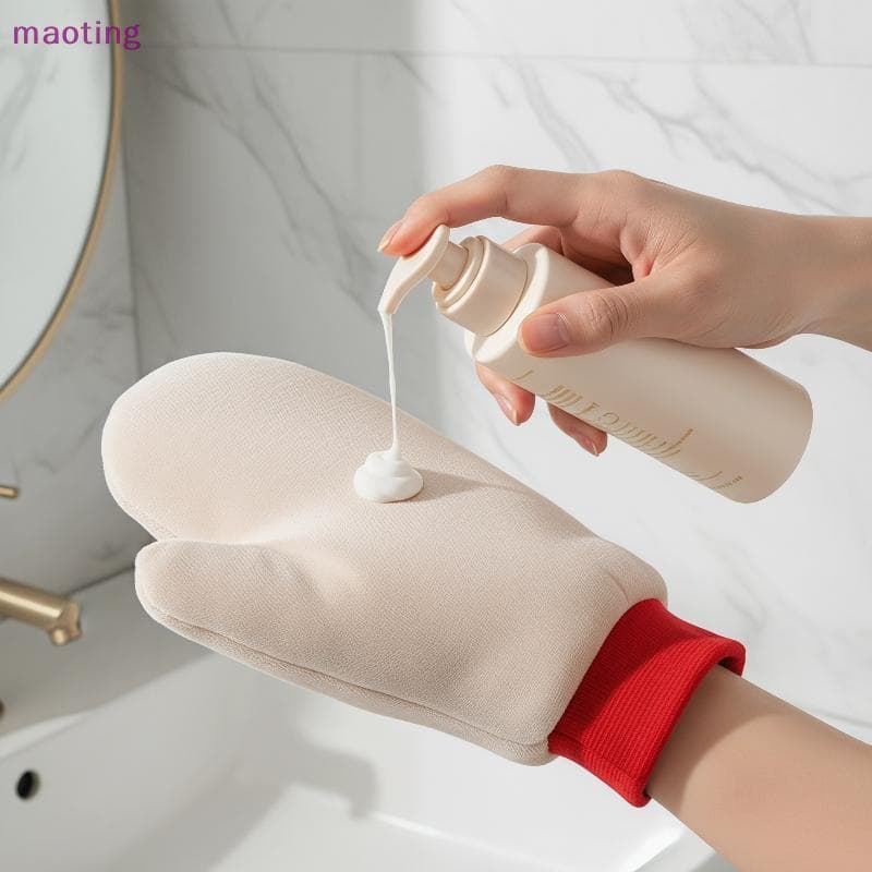 [maoting] Luva De Loção Corporal Autobronzeadora Dupla Face Evita Aplicador De Mãos Stiy Qui Dry Floing Glove Maquiagem