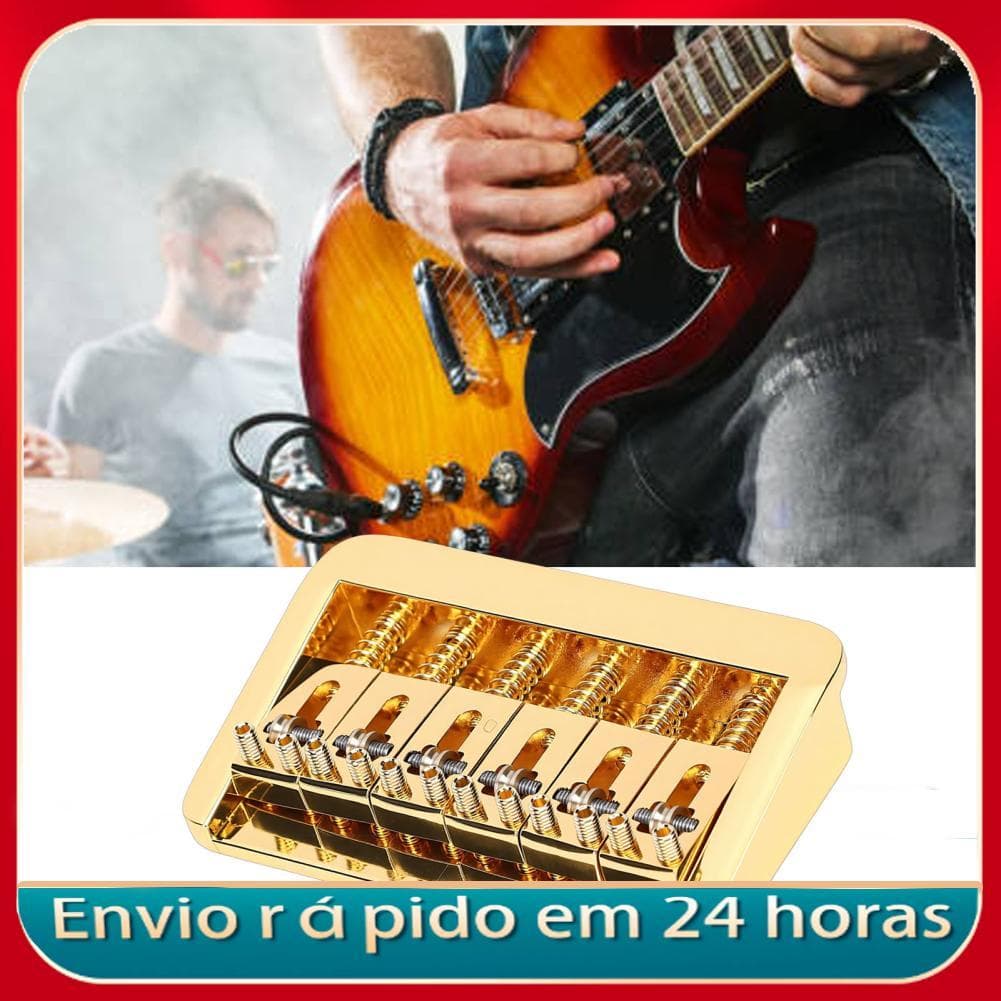 Nicegadget-BR guitarra ponte 10.5mm espaçamento de cordas tipo de carga superior elétrica com sela fixa de cobre para 6