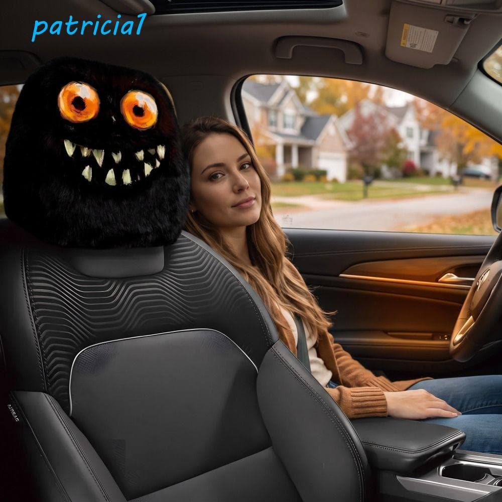 PATRICIA1 2 Unidades De Capas Para Encosto De Cabeça De Carro , Fronha Exagerada De Desenho Animado , À Prova De Manchas