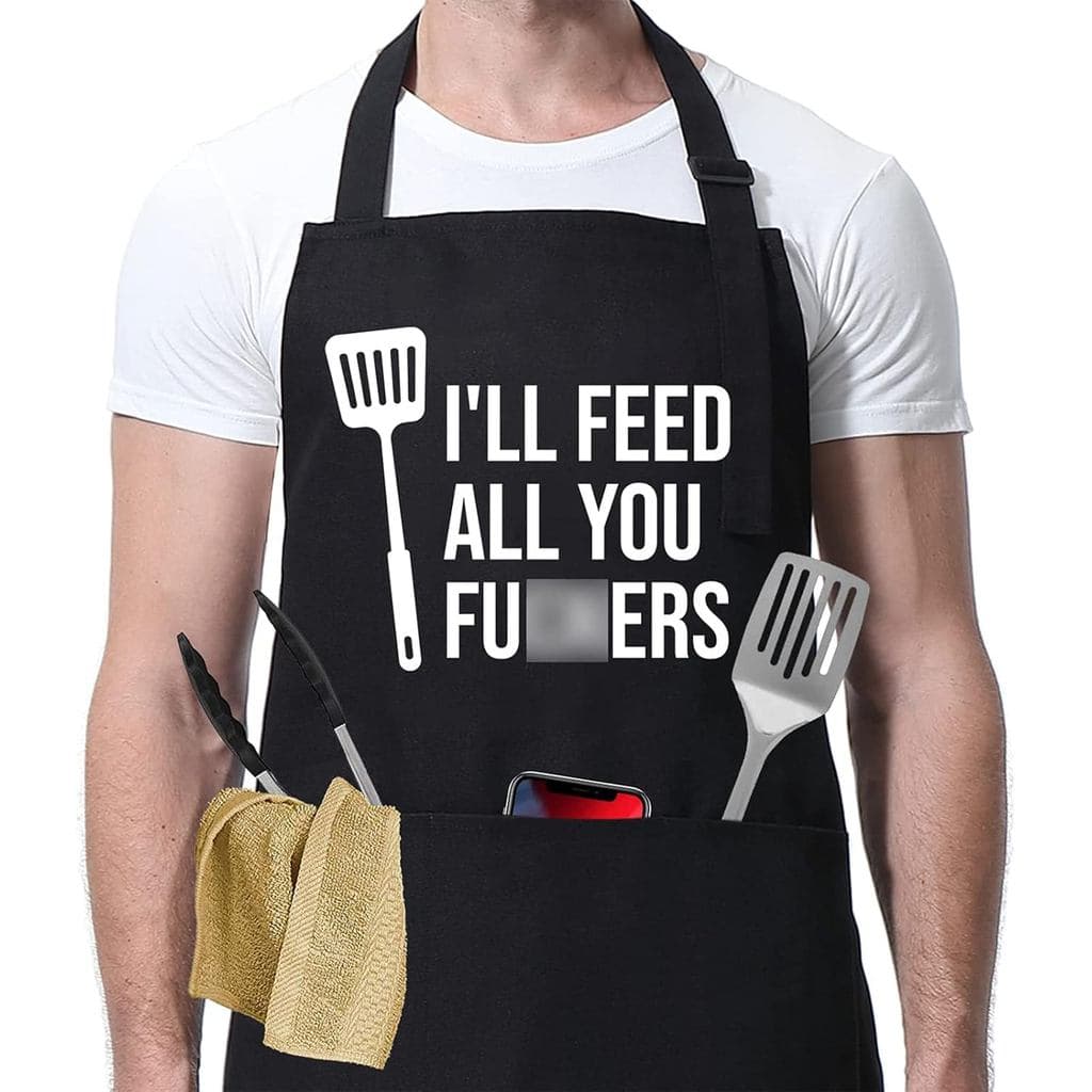 Aventais de Cozinha Engraçados Miracu para Homens e Mulheres, Presentes Engraçados para Pais, Mães - Dia dos Pais, Prese