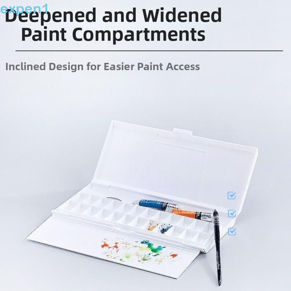 Caixa De Pigmento Aquarela EXPEN , Paleta De Pintura Profissional Reutilizável Para Viagem , Bandeja De Mistura De 24 Gr
