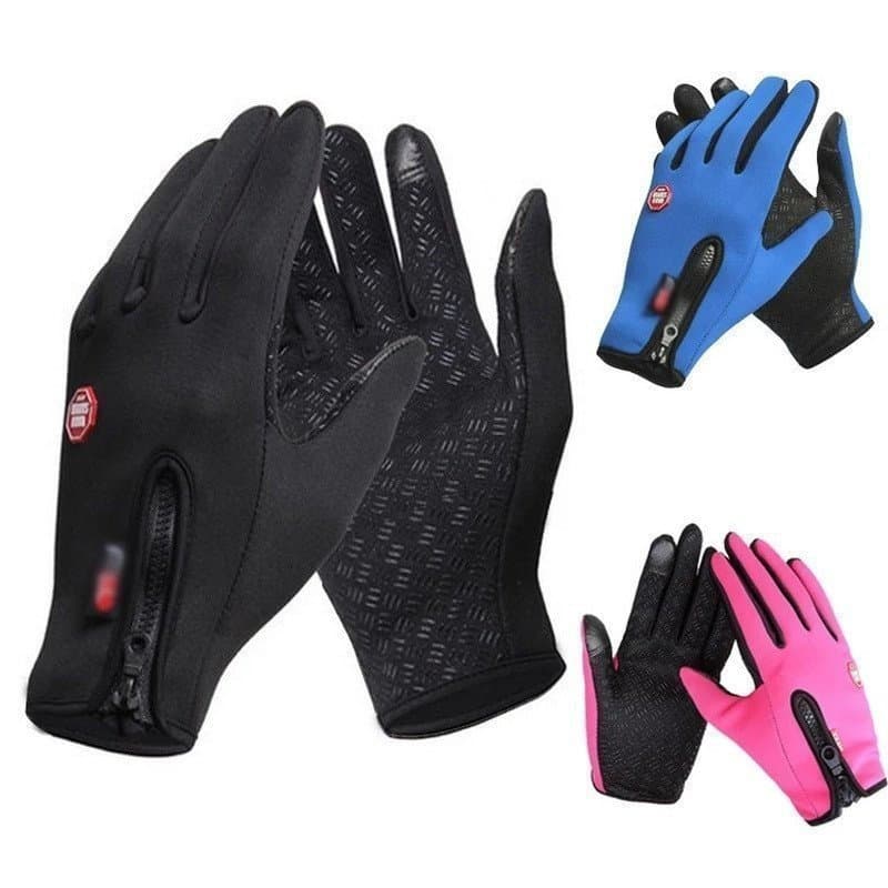 luva Motoqueiro Impermeável Frio E Chuva Homens Inverno Engrossar Luvas Quentes À Prova D'água/Moda Térmica Macio Dedo C
