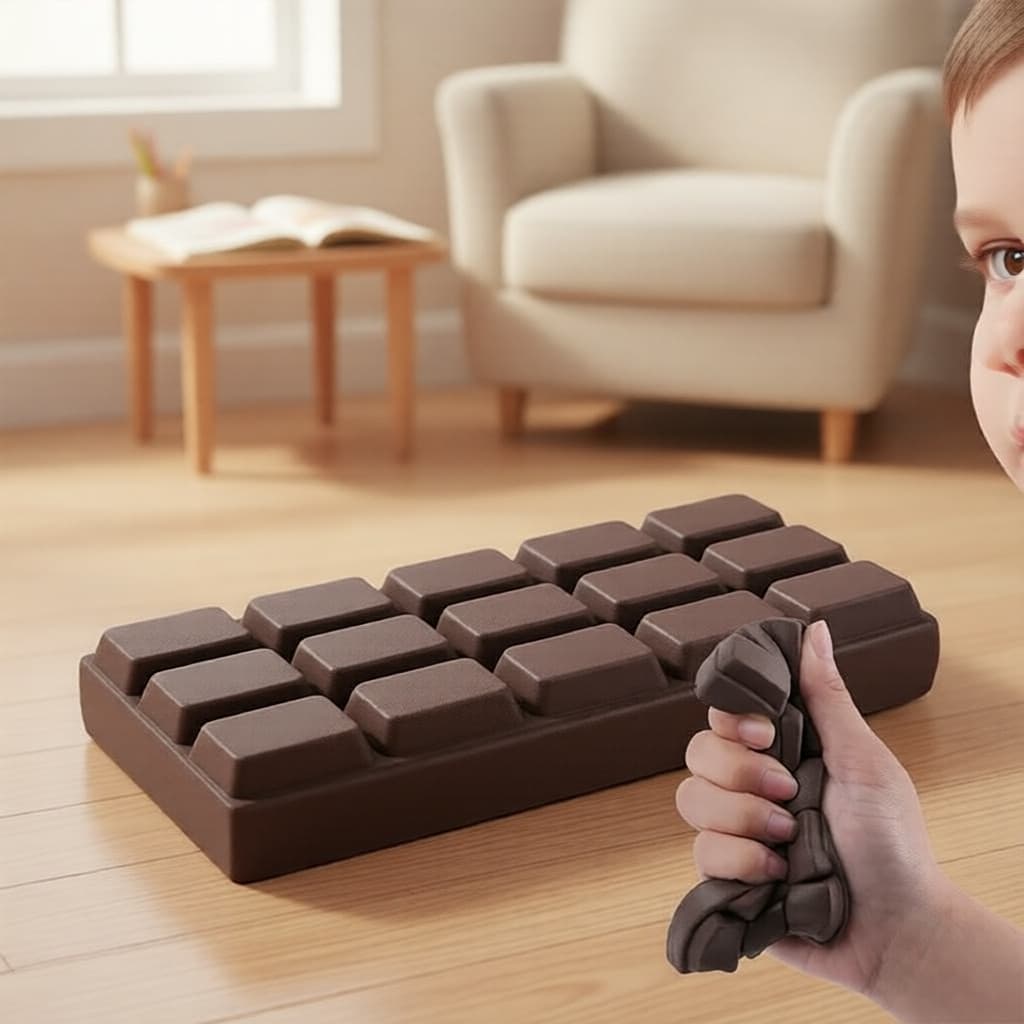 Brinquedo Squishy de Chocolate de Subida Lenta, Bola de Aperto Moldável para Alívio de Tédio em Adultos