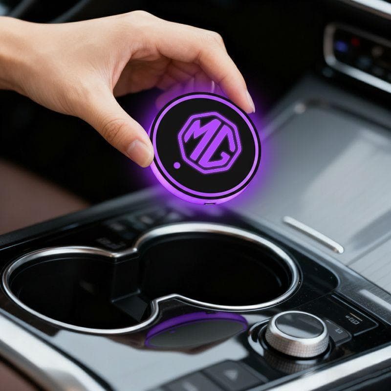 7 Cores Recarregável USB Tapete Porta Copos LED Artigos Automotivos For MG 3 4 5 6 ZS HS GT Cyberster Hector