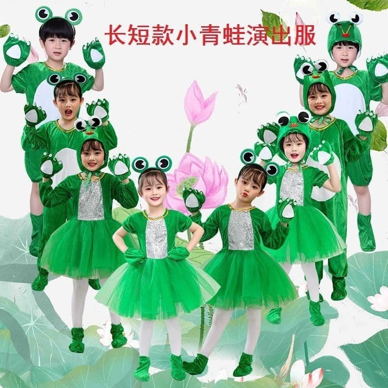 [YCF] Fantasia infantil de sapo, roupas em formato de Animal, pequeno girino procurando fantasia de mãe, fantasia de dan