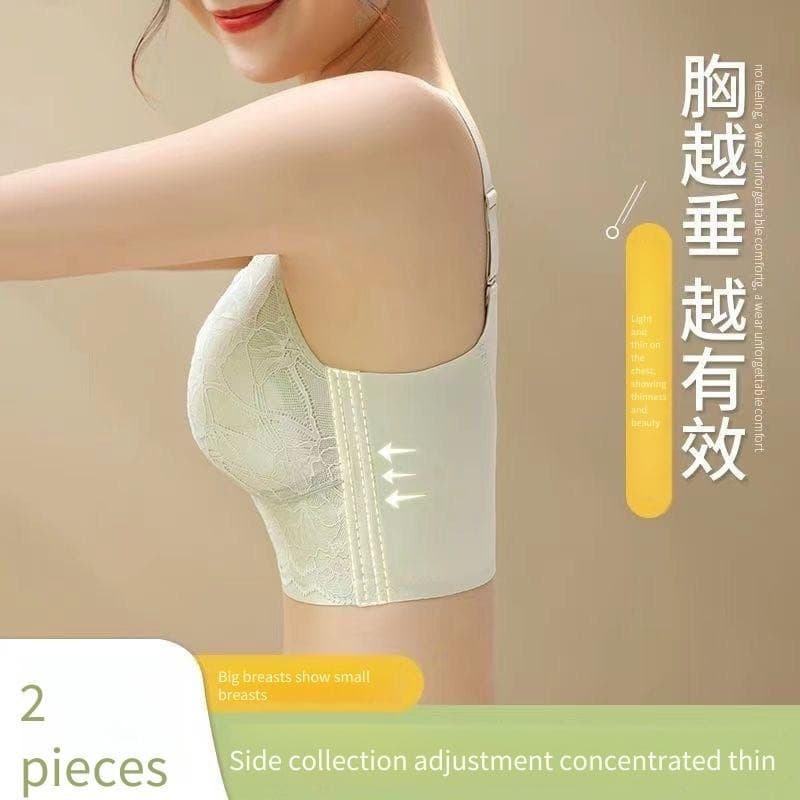 Roupa íntima feminina ultra-fina para seios grandes que os faz parecer menores, tamanho grande, ajustável, oferece supor