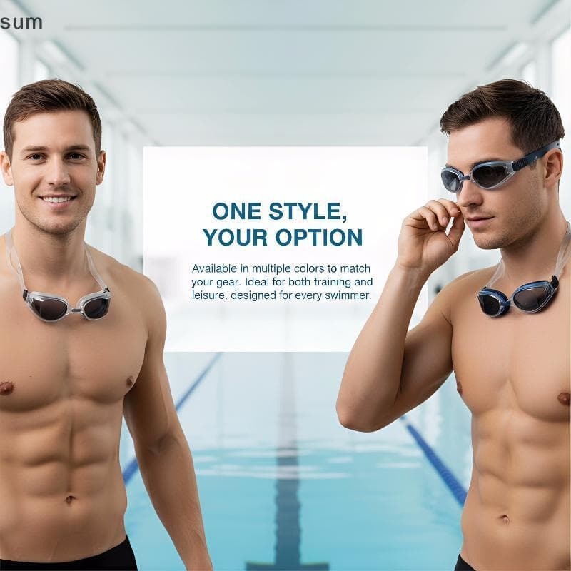 [sum] 1PC HD Silicone Óculos De Natação À Prova D'água Antiembaçante Feminino Masculino Para Mergulho Em Piscina E Espor