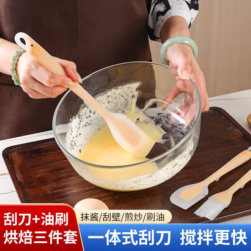 Espátula de Silicone de uma peça, espátula de creme, espátula de óleo, cozimento de qualidade alimentar, resistente a al