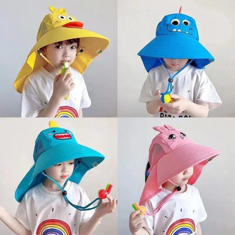 Chapéu De Sol Infantil De Verão , Praia Dobrável Para Bebês , Resistente A UV , Fino , Respirável , Aba Grande Desenho A