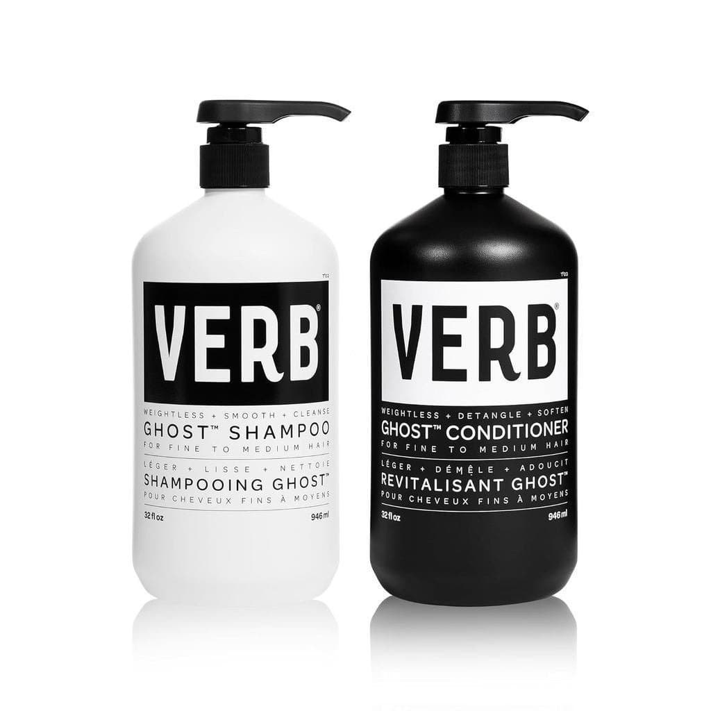 VERBGhostShampoo&ConditionerDuoSet-Infundido com Óleo de Moringa-Limpa+Hidrata Cabelos Finos e Pesados-Vegano, Sem Parab