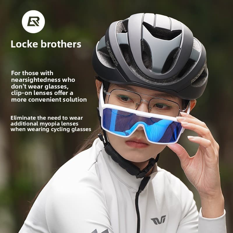 Rock Brothers Ciclismo Óculos Miopia Óculos Polarizados Armação Grande Óculos de Bicicleta Ao Ar Livre Óculos de Sol À P