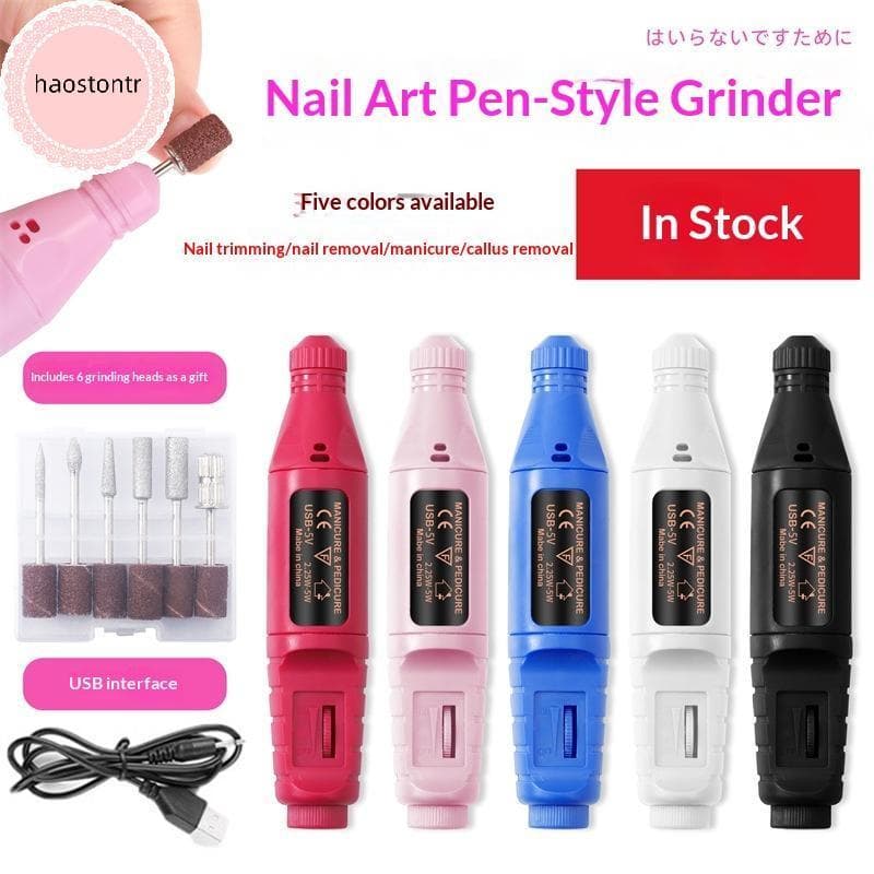 Haostontr Forte Máquina De Broca De Unhas Elétrica Baixo Calor Moedor Para Gel Acrílico Cuidados Com As Ferramenta Manic