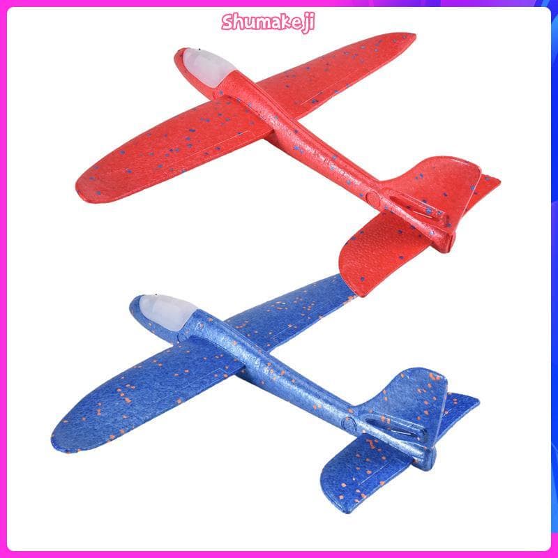 2 Pacote De Brinquedos De Avião De Luz LED Jogando Espuma Piscando Planador Esporte Ao Ar Livre Festa De Aniversário Fav