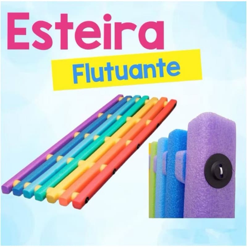 Esteira Flutuante Boia Flutuadora Espaguete Macarrão Colchão Rede Até 90kg Piscina Aulto Criança