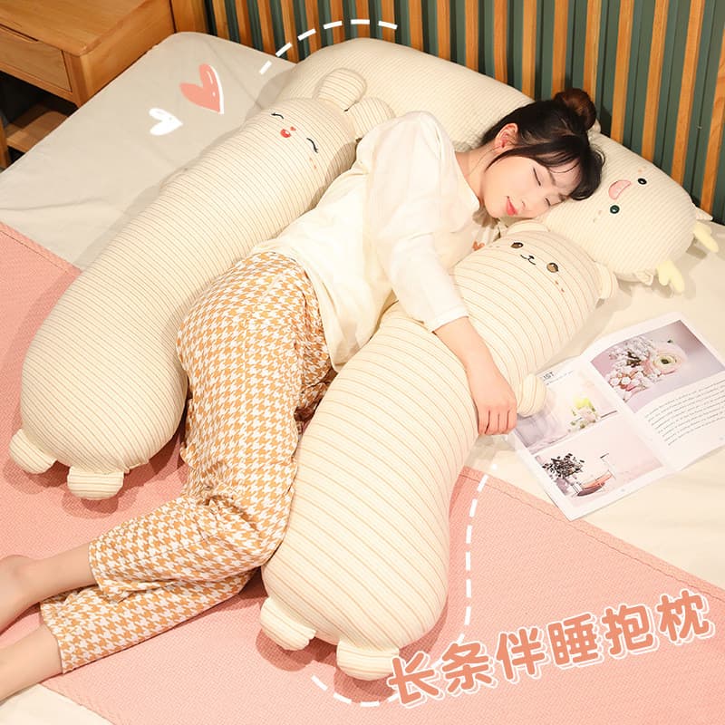 Bebê algodão macio tira longa travesseiro meninas dormir cama lateral dormir travesseiro quarto crianças reconfortante d