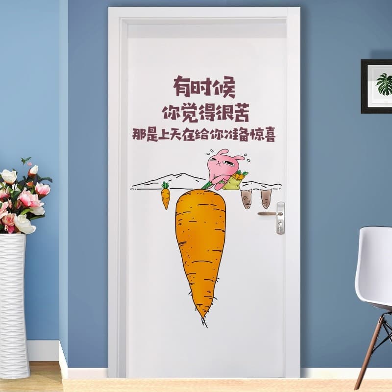 Adesivos de parede ins porta adesivos único dormitório papel de parede auto-adesivo quente quarto armário porta