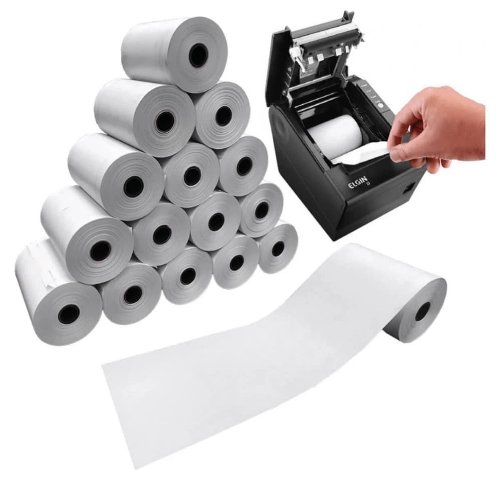 Bobina Térmica 80x40 PDV Cupom Fiscal- Kit com 30 Bobinas para Impressora 80mm
