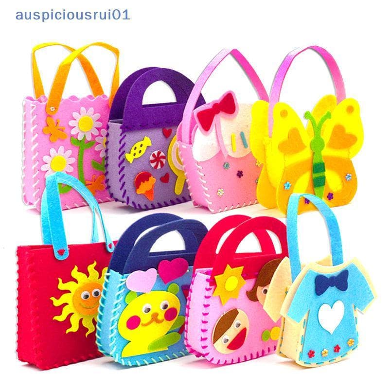 Kit de costura infantil DIY de 8 peças, kit de feltro para pré-escolares, brinquedo educativo de artesanato, vem com alf