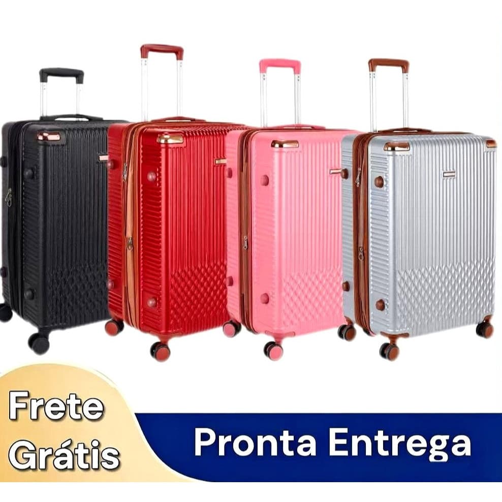 MALA GRANDE Expansível de viagem 50kg zíper duplo com rodinha REMOVIVEIS 360º  Mala para viagem com senha TOP CASA