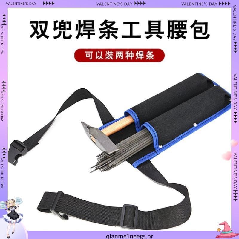 Bolsa de cintura de lona para haste de soldagem, trabalho de alta potência, tela de soldador espessada, ferramenta Anti-