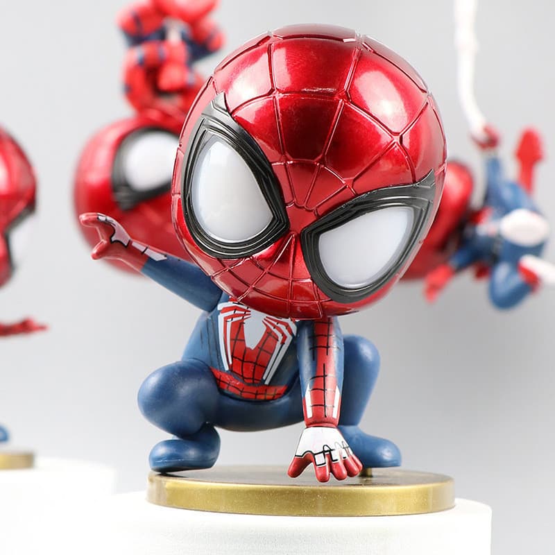 5 Spiderman Q Versão Balançando Cabeça Extraordinária Spiderman Figura Bolo Decoração de Carro Máquina de Garra Boneca M