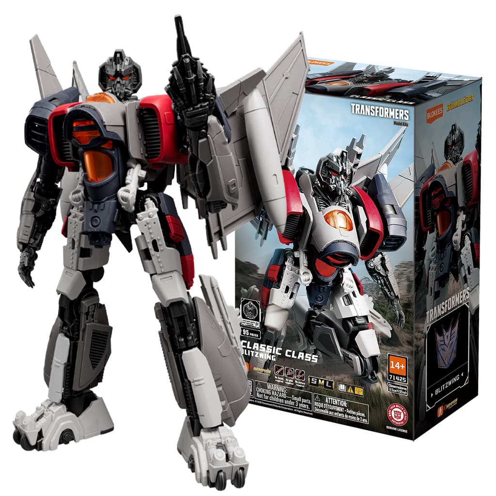 Action Figure Coleção Transformers Classic Class 25 Blitzwing Bumblebee Blokees