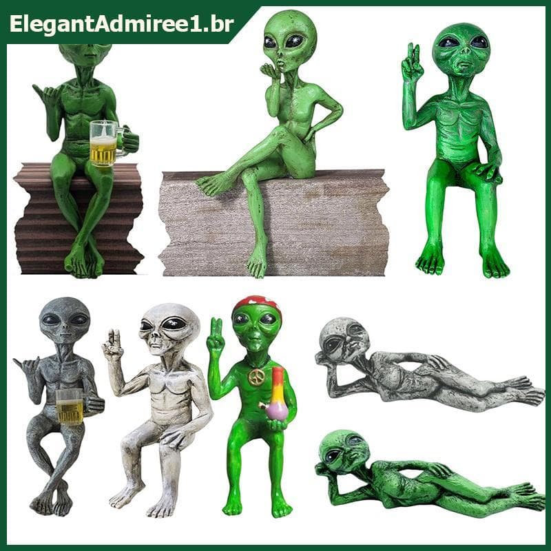 Ornamento De Estátua De Resina Alienígena ELEGA Para Jardim Interno E Externo Decoração De Escritório Doméstico Colecion
