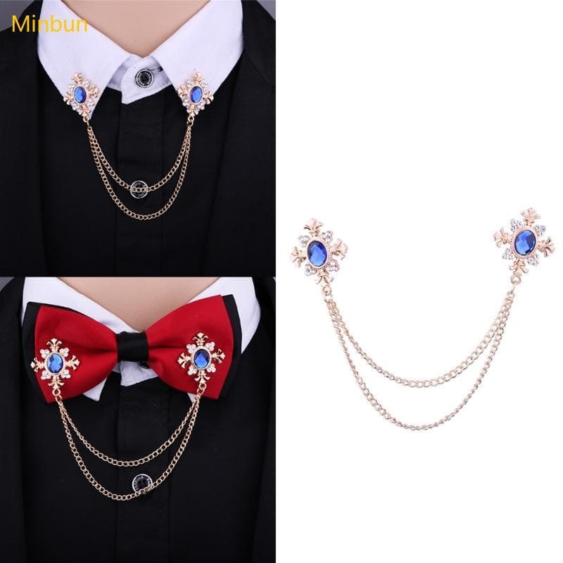Minbun Broche Elegante Borlas E Design Acessório Colar