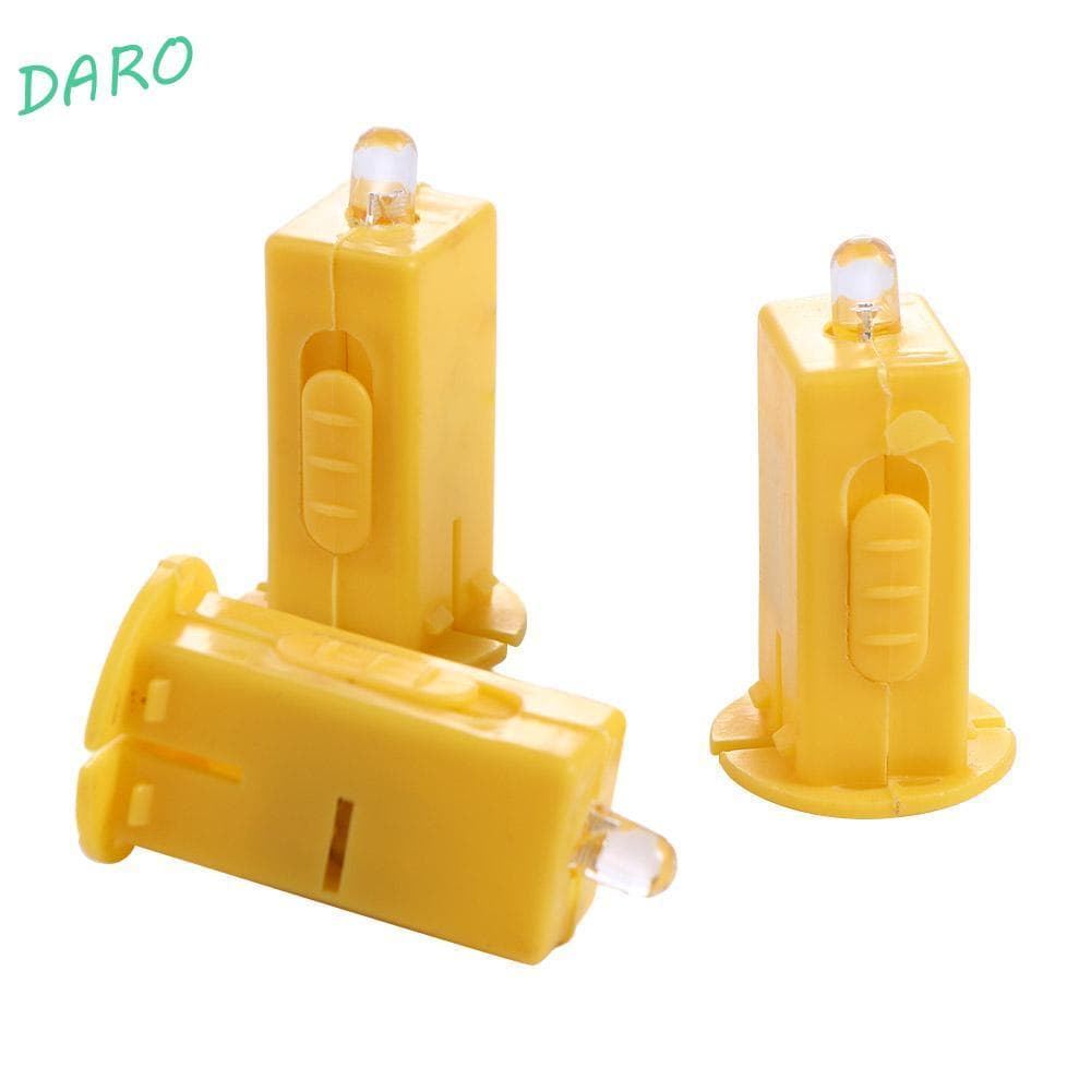 DARO 10pcs Lanterna Festival De Luz 10pcs Balão De Papel Em Miniatura Amarela Eletrônica Wicks Lâmpada