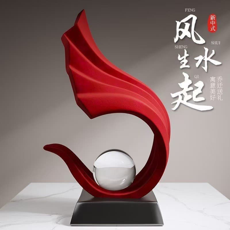 Fengshengshui ornamentos luz luxo escritório Desktop sala de estar entrada armário vinho moderno simples decoração