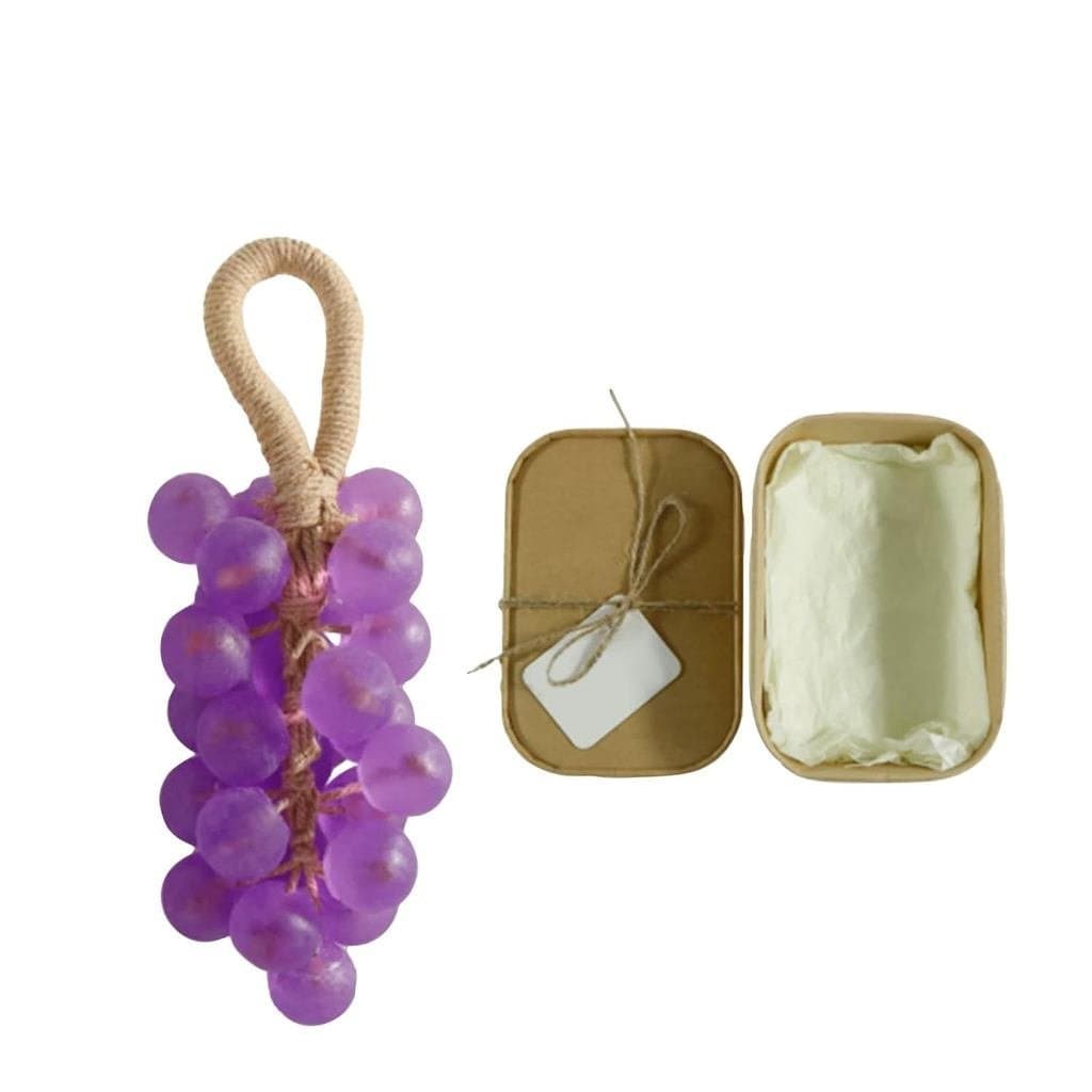 Sabonete Artesanal de Uva em Corda, Design de Cristal, para Lavagem das Mãos e Banho, Barra de Sabonete de Processo a Fr