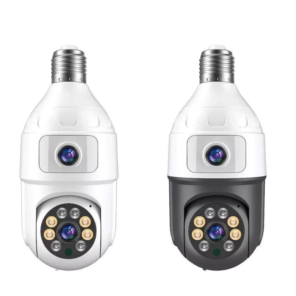 Promoção Câmera Segurança Lente Dupla Ip 360 Lâmpada Wi-fi Visão Noturna Áudio Hd