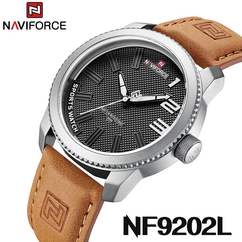 NAVIFORCE 9202 Negócios De Luxo Masculino Relógio Quartzo 3ATM À Prova Dwaterproof Água Esporte Luminoso Moda Original P