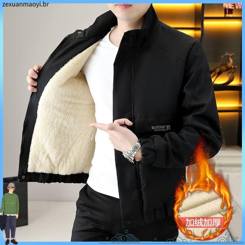 Forro de lã outono inverno engrossado jaqueta masculina novo estilo versão coreana Casual quente juventude acolchoado ja