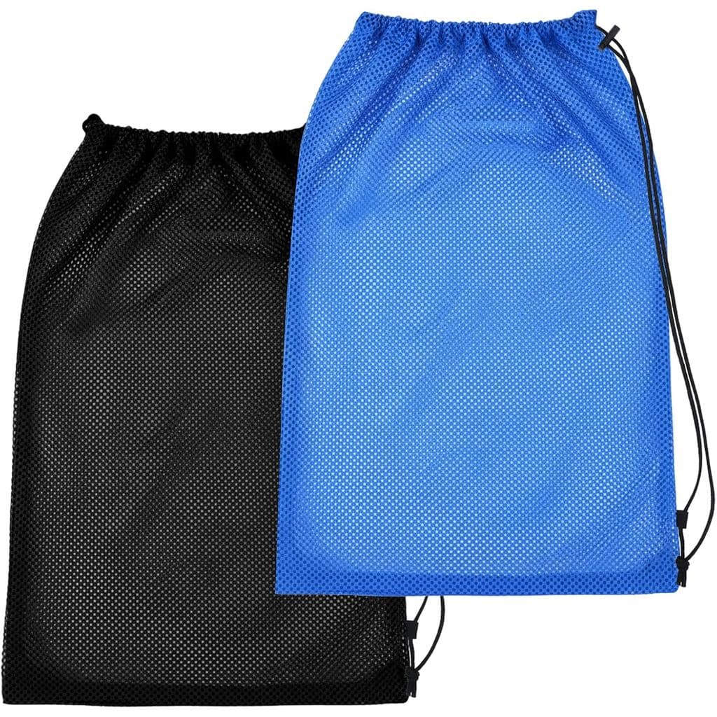 2 Peças de Sacos de Malha para Natação, Sacos para Equipamentos de Snorkel, Tamanho Grande 19" x 27", Sacos de Malha par