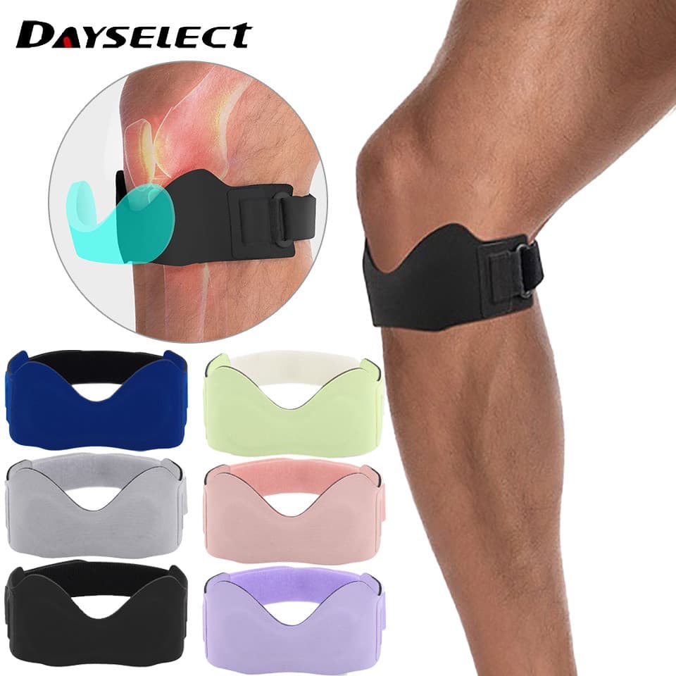 DAYSELECT 1 Peça Alça De Patela Ajustável Esportiva Pressurizada Fixa Anti-Torção Protetor De Joelho Para Corrida