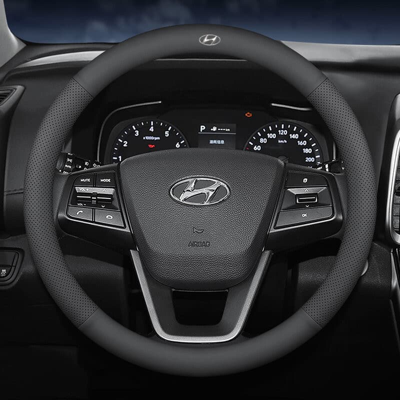 Para Hyundai I10 I30 I20 IX35 I40 Tucson Getz Sonata Veloster Elantra Solaris Accent SantaFe Kona Capa de Volante