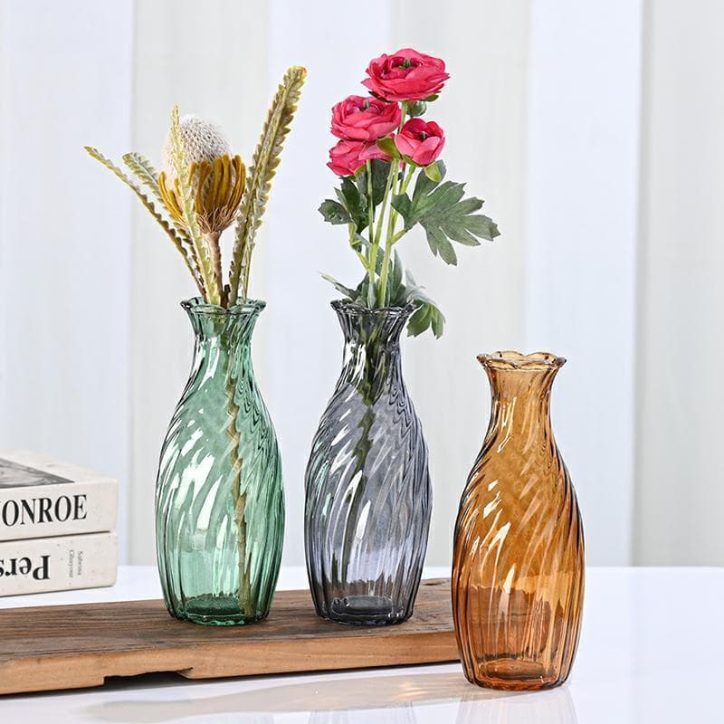 Vaso, vaso decorativo, arranjo de flores clássico estilo Ins de alta qualidade vaso de vidro de sarja, transparente adeq