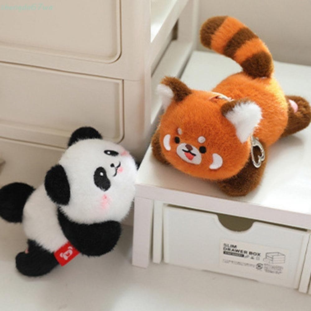 Chaveiro De Pelúcia SHENGDA Panda , Pingente De Boneca De Animal Com Cauda Giratória , De Guaxinim Fofo De Desenho Anima