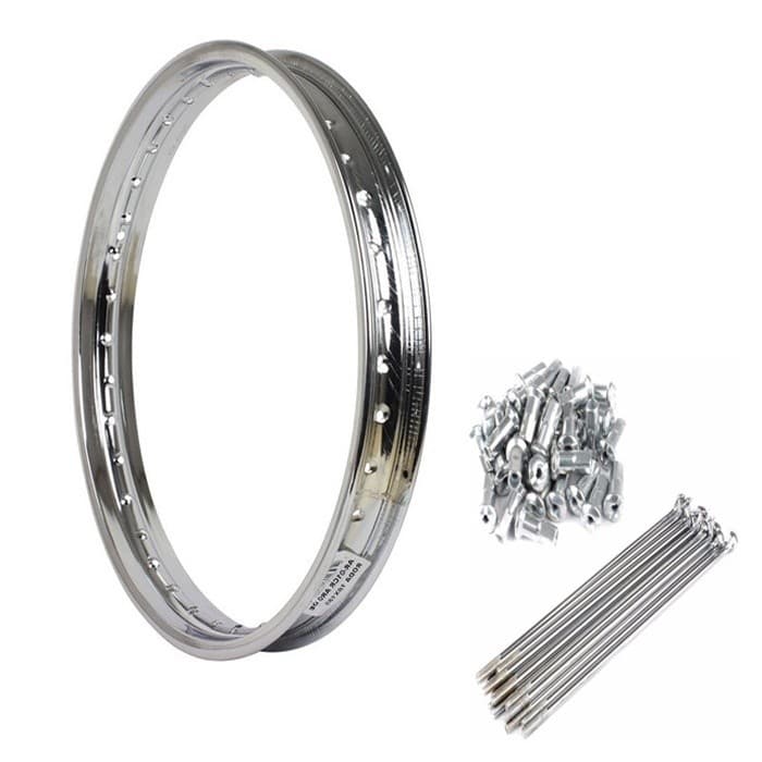 Aro Dianteiro 18x160 + Raios E Niple 3,5 mm Para Moto Honda Titan Fan 125 150 Start 150 160 Cargo