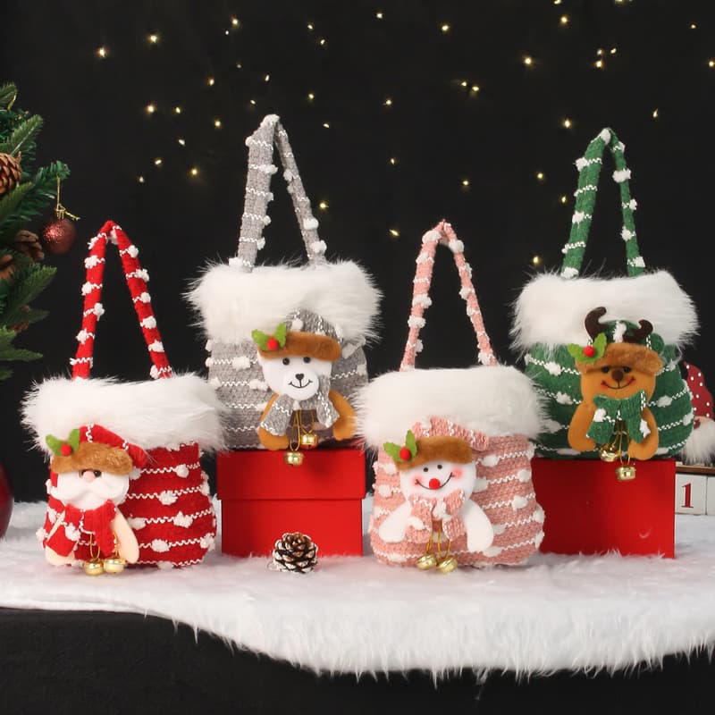 Nova Sacola de Maçã de Natal para Crianças, Sacola de Presente para Jardim de Infância, Sacola de Doces, Caixa de Presen