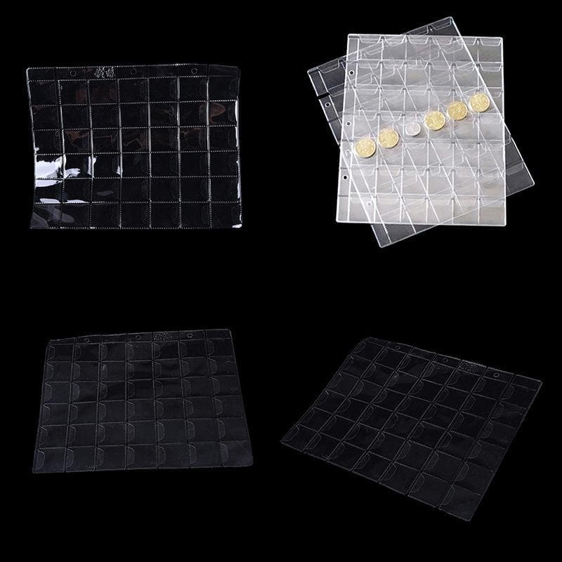 Transparente 42 Bolsos Porta-Moedas De Plástico Coleção De Armazenamento Caixa De Álbum De Dinheiro