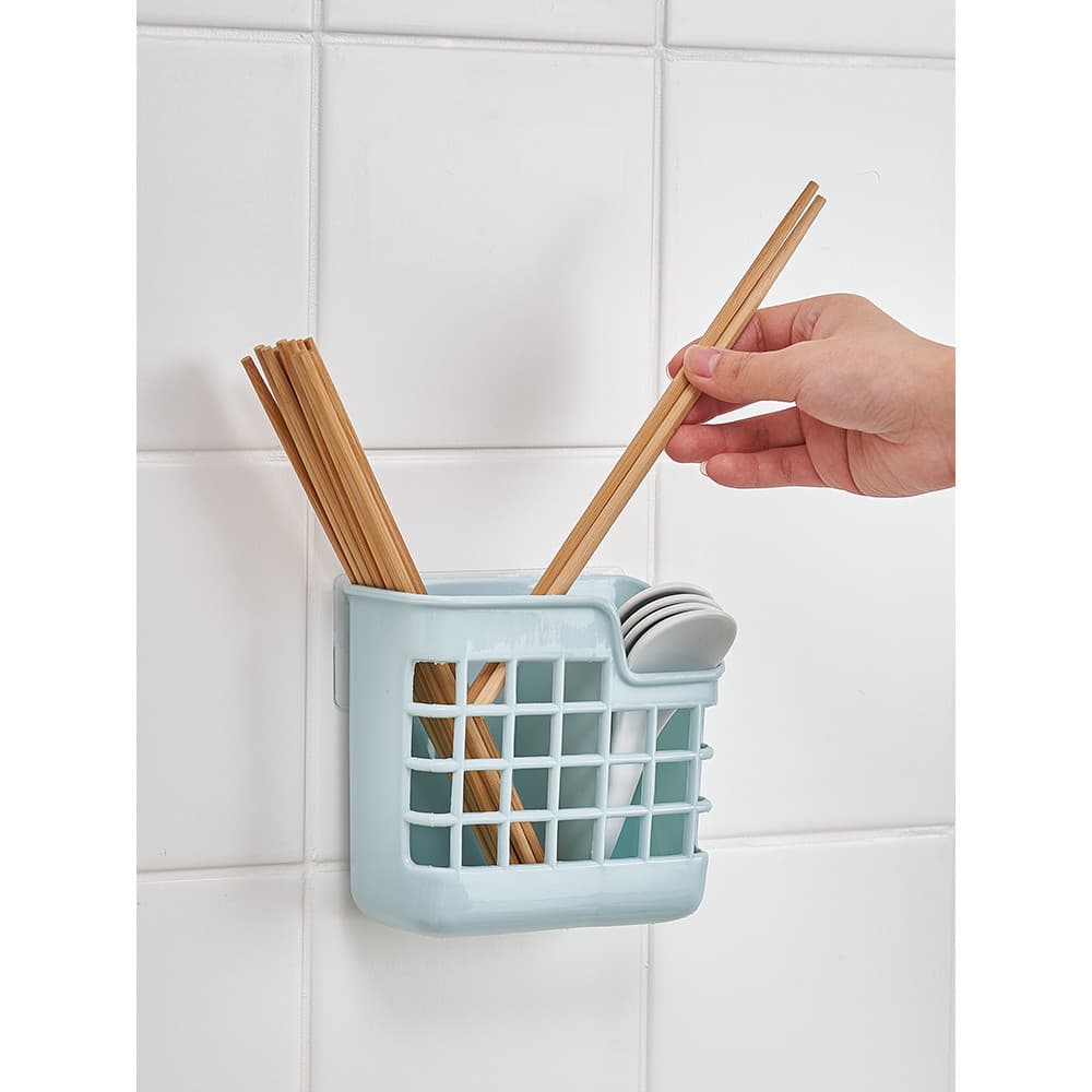 Huifeng Xinjia gaiola de pauzinho de grade dupla, pauzinhos de parede, colher, caixa de armazenamento, Rack de armazenam
