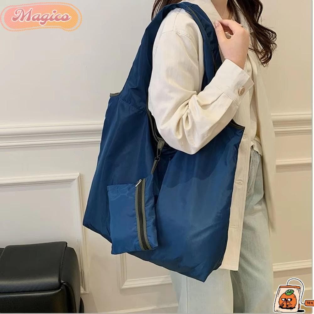 Bolsa De Compras Dobrável MAGICO , Sacola De Tecido De Nylon À Prova D'água , Ombro Leve Que Economiza Espaço