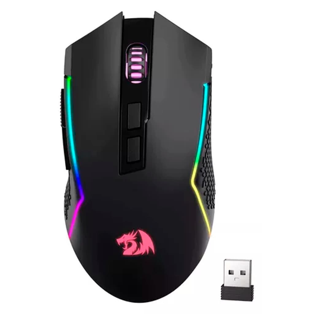 MOUSE GAMER REDRAGON M693 RGB TRIDENT WIRELESS - PRETO
